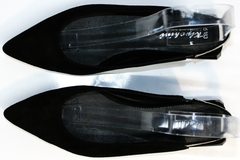 Черные босоножки без каблука Kluchini 5183 Black.