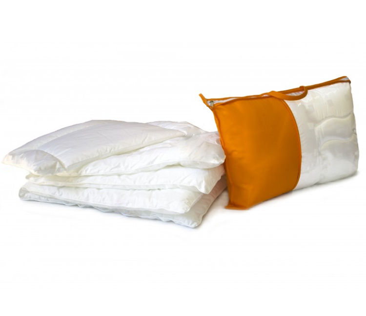Зображення товару Комлект Ковдра + Тоненька подушка в дитяче ліжечко (Італійський батист + Штучний лебединий пух)