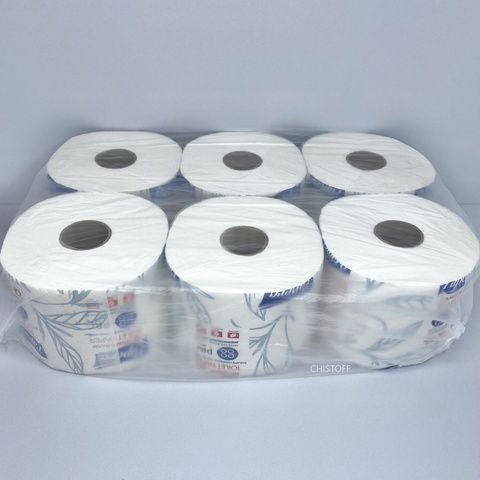 Туалетная бумага Papero Джамбо 2сл. 50 м белая (TP035)