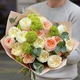 Photo of Mix of 19 peony roses of Juliet & Aurora Garden varieties in a bouquet «Luxurious Garden»