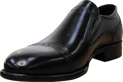 Классические черные туфли мужские натуральная кожа RossiniRoberto-2YR1165-BlackLeather.