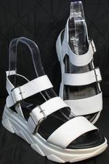 Модные женские сандалии из натуральной кожи Evromoda 3078-107 Sport White