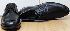 Мужские черные кожаные туфли дерби мак тое Luciano Bellini F823 Black Leather
