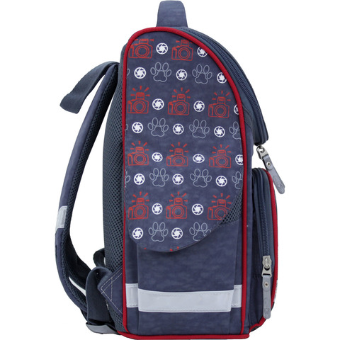 Рюкзак школьный каркасный с фонариками Bagland Успех 12 л. серый 188к (00551703)