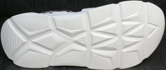 Модные спортивные босоножки с белой подошвой женские Evromoda 3078-107 Sport White