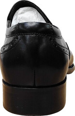 Мужские модные туфли под классический костюм RossiniRoberto-2YR1165-BlackLeather.