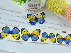 Метелики для вирізання 4 шт жовто-блакитні №52