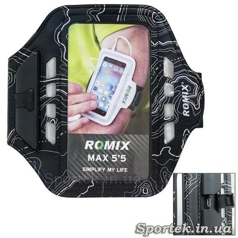 Наручный чехол для смартфона с экраном 5,5 дюймов и светодиодной подсветкой ROMIX RH19