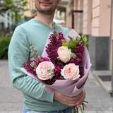 Photo of Bouquet in pink shades with premium peony roses «Fragrant compliment»