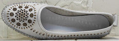 Женские летние туфли мокасины с перфорацией Rozen 212 White.