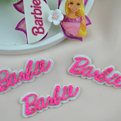 Патч-вирубка напис Barbie яскраво-рожевий на білому