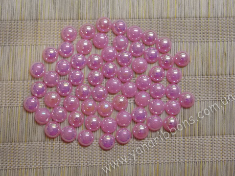 Полубусины перламутровые темно-розовые 8 мм (50 шт)