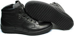 Зимние ботинки на толстой подошве мужские Ikoc 1608-1 Sport Black.