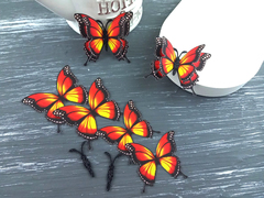 Метелики з тканини вирізані помаранчеві №32