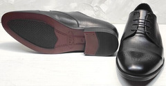 Броги туфли классические мужские Ikoc 2249-1 Black Leather.