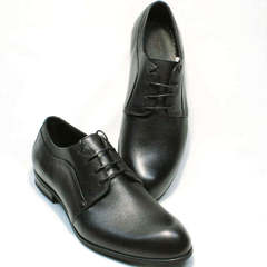 Модные черные туфли на шнуровке Ikoc 060-1 ClassicBlack.