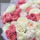 Photo of Large bouquet with peonies and peony roses «Pink Chocolate»