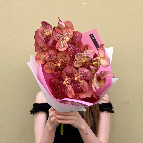 23 квіточки орхідеї Vanda у букеті «Фантастичний метелик», Квіти: Ванда