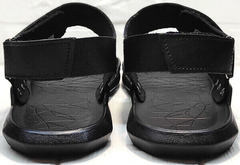 Летние кожаные босоножки сандали с открытой пяткой мужские Zlett 7083 Black.