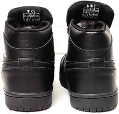 Jordan кроссовки ботинки зимние мужские Nike Air Jordan 1 Retro High Winter BV3802-945 All Black