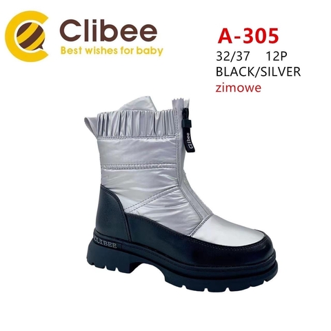 Clibee (зима) A305 Black/Silver 32-37