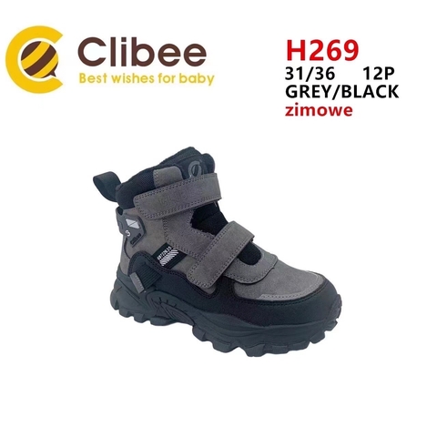 Clibee (зима) H269 Grey/Black 31-36