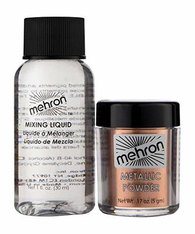 MEHRON Металева пудра-порошок Metallic Powder (5 г) з рідиною для змішування Mixing Liquid (30 г), Copper  (Мідь)