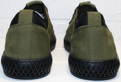 Модные мужские туфли из нубука Luciano Bellini C2801 Nb Khaki.