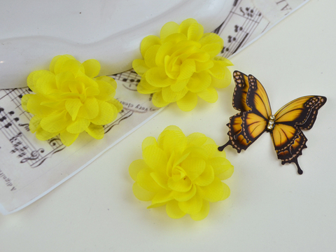 Квітка шифонова жовта