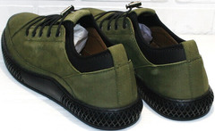 Мужские туфли кроссовки для прогулок по городу Luciano Bellini C2801 Nb Khaki.