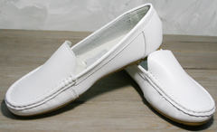 Модные мокасины женские AESD 902 White
