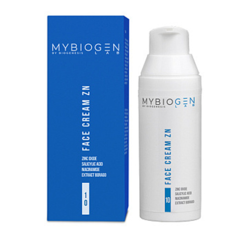 MYBIOGEN Крем для жирной и комбинированной кожи 10 ZN 50 мл | FACE CREAM 10 ZN