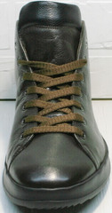Мужские высокие кеды коричневые ботинки на шнуровке Ikoc 1770-5 B-Brown.