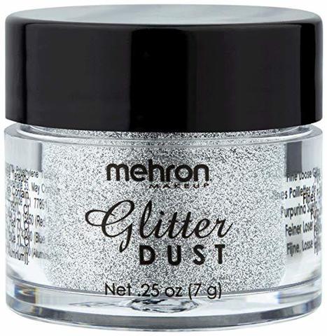 MEHRON Розсипчасті блискітки Glitter Dust, Real Silver (Справжнє срібло), 7 г