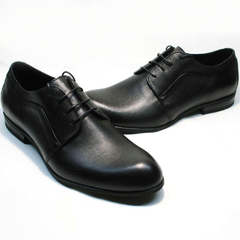 Классические туфли мужские кожаные черные Ikoc 060-1 ClassicBlack.