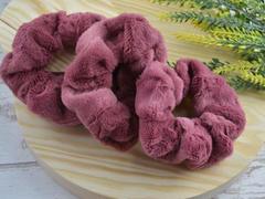 Резинки хутрові шиті світло-марсалові