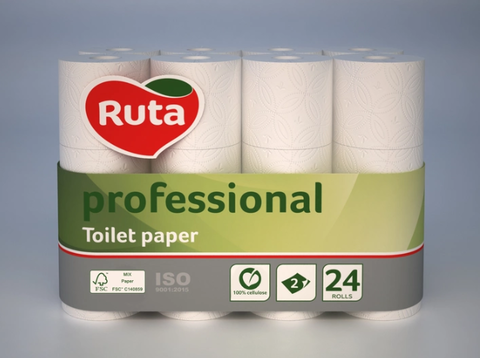 Туалетная бумага Ruta Professional 2сл. М (24 шт.) белая (Т0529)