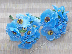 Букет цветов Дикий мак голубой