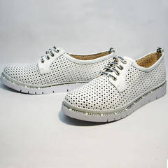 Белые туфли кроссовки. Женские сникерсы GUERO G177-63 White