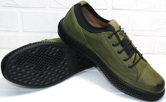 Современные кеды туфли мужские осенние Luciano Bellini C2801 Nb Khaki.