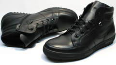 Мужские зимние ботинки на меху Ikoc 1608-1 Sport Black.