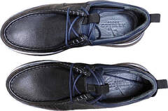 Черные туфли мокасины мужские Arsello 22-01 Black Leather.