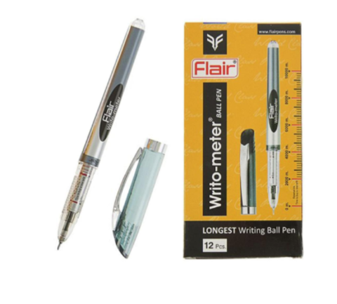 Ручка шариковая Flair Writo-meter 0,6 мм 10 км черная