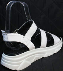Удобные сандали женские без каблука Evromoda 3078-107 Sport White