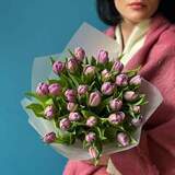 Photo of Bouquet of 29 peony tulips «Lilac greetings»