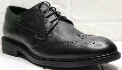 Дерби мужские туфли кожа Luciano Bellini C3801 Black.