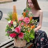 Photo of Basket with flowers «Queen Victoria's Garden»