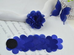 Заготовка для квітки з блискучої органзи синій електрик