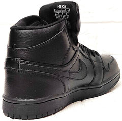 Черные кроссовки мужские зима Nike Air Jordan 1 Retro High Winter BV3802-945 All Black