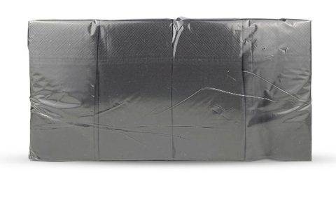 Серветки Papero 33х33 см 2сл. 1/8 складання (200 шт.) чорні (NL557)